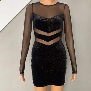 Dress with sheer accents